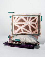 PAPINEE LEGENDS Lion Leo Pouch on top of Owl Strix Pouch, Leopard Nimr Pouch, and Horse Rus Pouch