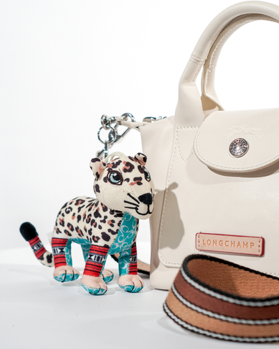 Papinee Legends Bag Charm Leopard Nimr attached